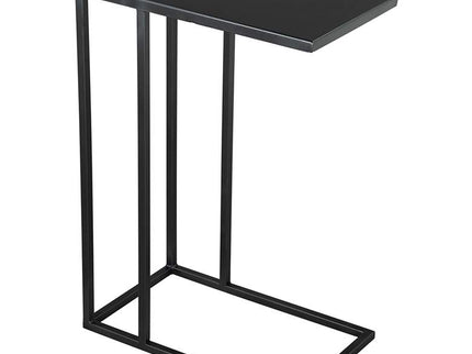 Zuo Atom 16 1/2" Wide Black Metal Rectangular Side Table