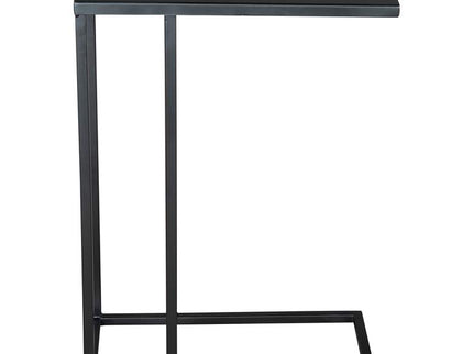 Zuo Atom 16 1/2" Wide Black Metal Rectangular Side Table