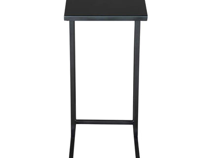 Zuo Atom 16 1/2" Wide Black Metal Rectangular Side Table