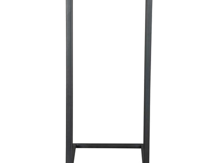 Zuo Atom 16 1/2" Wide Black Metal Rectangular Side Table