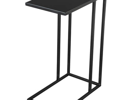 Zuo Atom 16 1/2" Wide Black Metal Rectangular Side Table