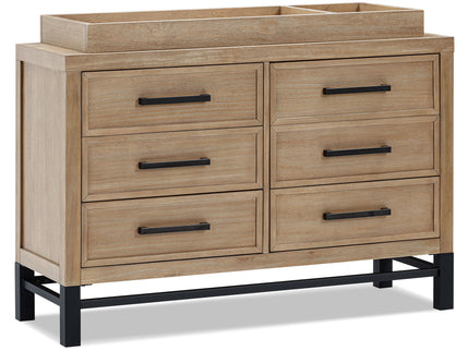 B25816DF,Monogram by Namesake,Newbern 6-Drawer Assembled Dresser in Driftwood
