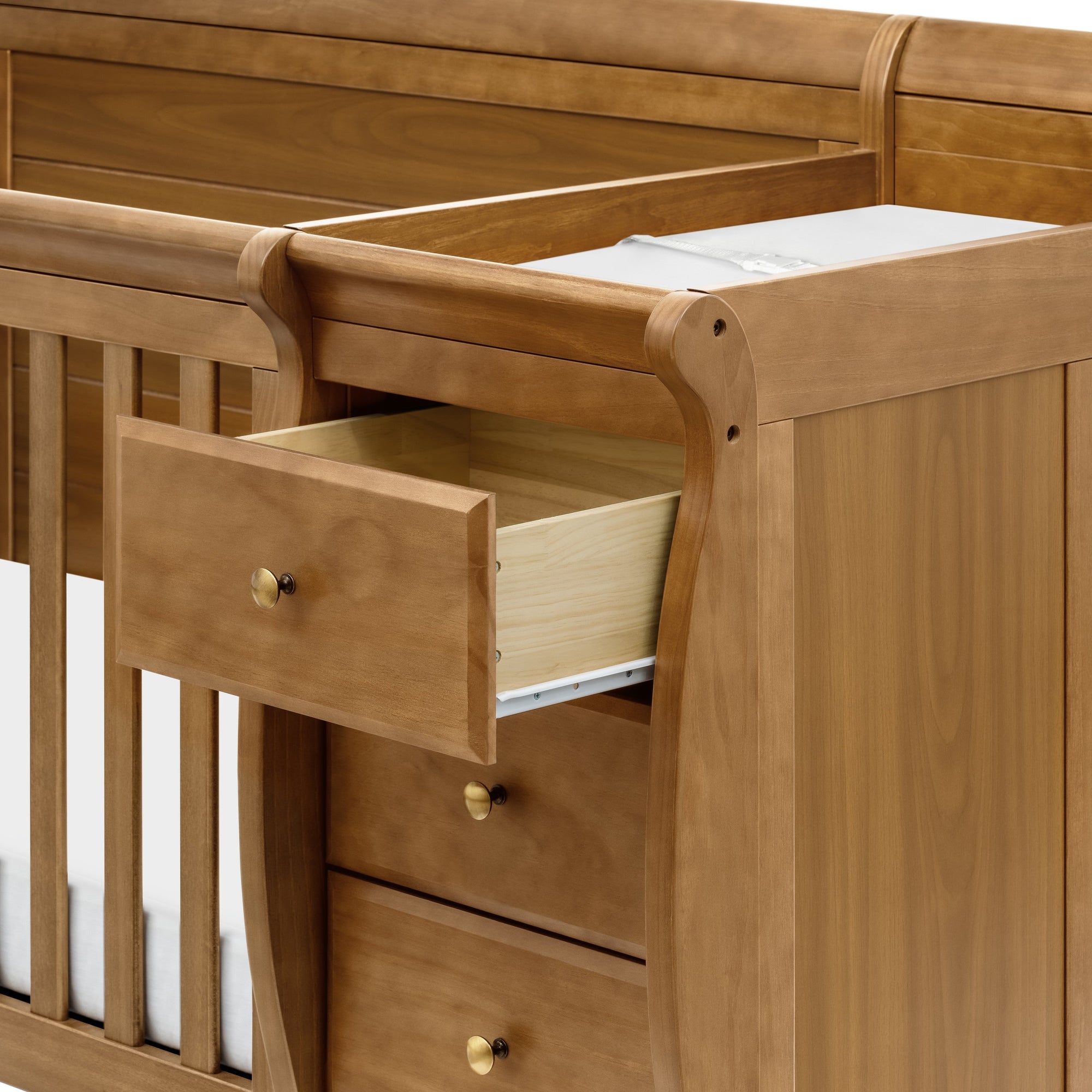 M5582CT,DaVinci,Kalani 4-in-1 Convertible Crib & Changer in Chestnut