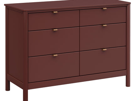 M25616CR,Babyletto,Bondi 6-Drawer Assembled Dresser in Crimson