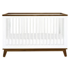 M5801WNL,Babyletto,Scoot 3-in-1 Convertible Crib w/ToddlerBed Conversion Kit in White/NaturalWalnut