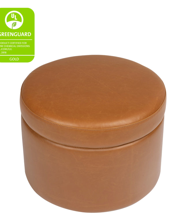 M22185TANB,Babyletto,Wally Storage Ottoman in Tan Vegan Leather