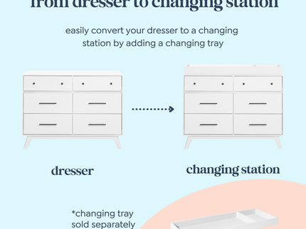 M22526W,DaVinci,Otto 6-Drawer Dresser in White