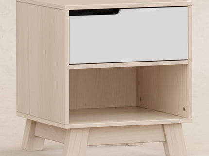M4260NXW,Babyletto,Hudson Nightstand with USB Port in Washed Natural / White