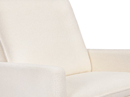 M20984CSHLB,Babyletto,Cali Pillowback Chair and a Half Glider in Chantilly Fleece w/ Light Wood Base