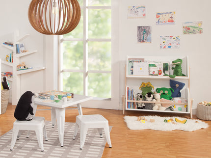 M10611WNX,Babyletto,Tally Storage and Bookshelf in White and Washed Natural Finish